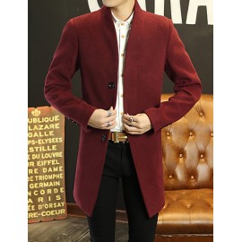 Winter 2016 new men's wool collar in the long section of British style wool coat double woolen coat