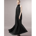 Women's Sexy Casual Party Maxi Inelastic Sleeveless Maxi Dress (Chiffon)