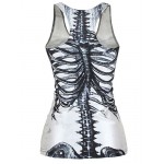 Women's Casual/Daily Sexy Summer Tank Top,Print U Neck Sleeveless White Others Medium