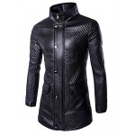 Men's Solid Casual / Work CoatPolyester Long Sleeve-Black hot sale brand fashion