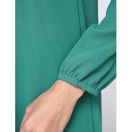 Women's Simple Loose / Chiffon Dress,Solid Round Neck Maxi Long Sleeve Blue / Red / Black / Green Polyester Fall