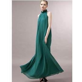 Women's Sexy Casual Party Maxi Inelastic Sleeveless Maxi Dress (Chiffon)