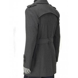 Men's Long Parka Coat,Cotton Solid Long Sleeve