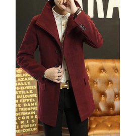 Korean winter suit collar wool coat's British style in the long woolen coat jacket