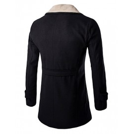 Men's Solid Casual / Work CoatCotton / Polyester Long Sleeve-Black / Gray hot sale brand fashion