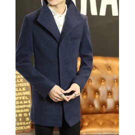 Korean winter suit collar wool coat's British style in the long woolen coat jacket