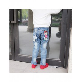 Girl Going out / Casual/Daily / School Embroidered Jeans-Denim All Seasons  