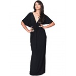 Women's Plus Size Casual/Daily Sexy Swing Dress,Solid Deep V Maxi ? Length SleevePolyester Nylon Summer