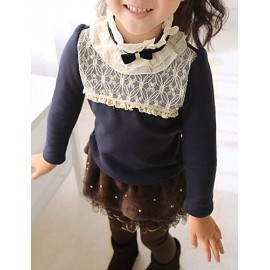 Girl's Casual/Daily Solid Dress / LeggingsWool / Cotton Spring / Fall Blue / Brown  