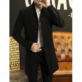 Winter 2016 new men's wool collar in the long section of British style wool coat double woolen coat